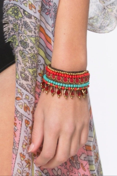 Silk Fringe Edge Boho Necklace