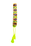 Pool to Party Jewelry Hand Beaded Bracelet / One Size / Yellow Hand Beaded Navajo Design Tassel End Bracelet