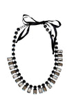 Pool to Party Jewelry Joan Jett Facet Choker / one size / Black-White Joan Jett Facet Choker Necklace