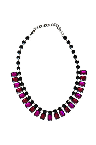 Pool to Party Jewelry Joan Jett Facet Choker / one size / Ruby-Purple Joan Jett Facet Choker Necklace