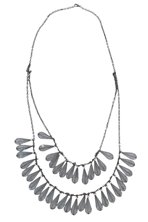 Pool to Party Jewelry Luster Cascade Layered Necklace / one size / Lt. Grey Luster Cascade Layered Necklace