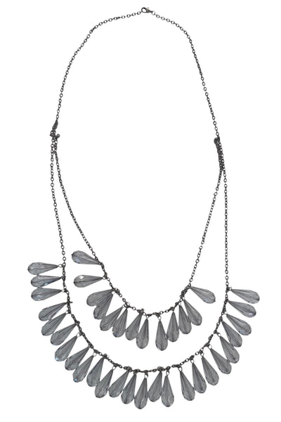 Pool to Party Jewelry Luster Cascade Layered Necklace / one size / Lt. Grey Luster Cascade Layered Necklace