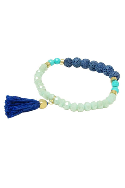 Pool to Party Jewelry Metero Tassel Bracelet / One Size / Indigo Meteor Tassel Bracelet