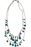Pool to Party Jewelry Oasis Moroccan Drop Double Strand Necklace / one size / Turq Oasis Moroccan Drop Double Strand Necklace