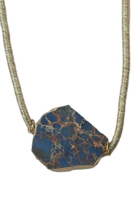 Silk Fringe Edge Boho Necklace