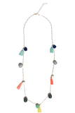 Pool to Party Jewelry Pom & Tassel Necklace / one size / Multi Pom & Tassel Necklace