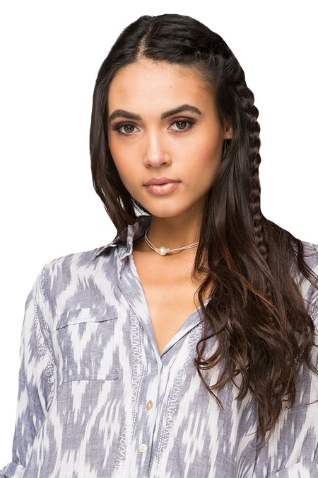 Silk Fringe Edge Boho Necklace
