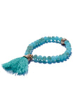 Pool to Party Jewelry Single Tassel Bracelet / One Size / Marine Single Tassel Bracelet in Marine