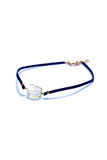 Pool to Party Jewelry Stone Choker / One Size / Navy Semi-Precious Stone Pendant Choker