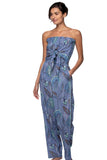 Pool to Party Jumpsuit L/XL / Something Magical - Blue / 100% Cotton Summer Cotton Jumpsuit in Something Magical Print