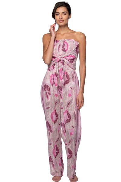 Pool to Party Jumpsuit L/XL / Something Magical - Pink / 100% Cotton Summer Cotton Jumpsuit in Something Magical Print