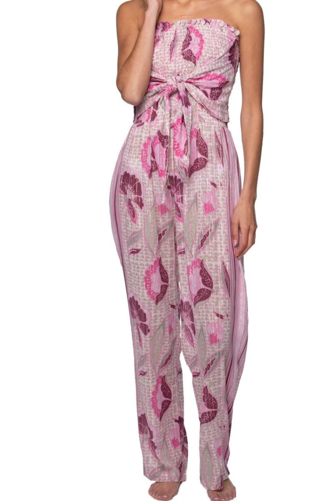 Pool to Party Jumpsuit L/XL / Something Magical - Pink / 100% Cotton Summer Cotton Jumpsuit in Something Magical Print