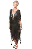 Pool to Party Kaftan Aztec Embroidery Maxi Kaftan