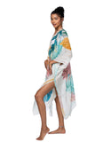 Pool to Party Kaftan MC16 Blooming Paradise Multi / One Size Blooming Paradise Print Coverup Kaftan Dress