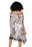 Pool to Party Kaftan One Size / Black / 100% Polyester Betty Corinthian Shift Sundress in Animal Print