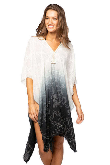 Colorful Spring Print Coverup Up Kaftan