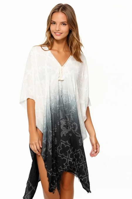 Walking on Sunshine Print Kaftan | Gold