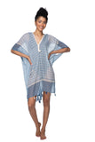 Pool to Party Kaftan One Size / Blue Age of Aquarius Print Kaftan