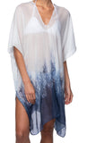 Pool to Party Kaftan One Size / Blue Seas the Day Blue V-Neck Coverup Sundress