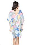 Pool to Party Kaftan One Size / Blue Wild Habitat V-Neck Dress in Blue