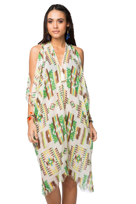 Keyhole Sun Dress in Peony Print