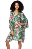 Pool to Party Kaftan One Size / Green / 100% Poly Madagascar Print |  Bell Kaftan