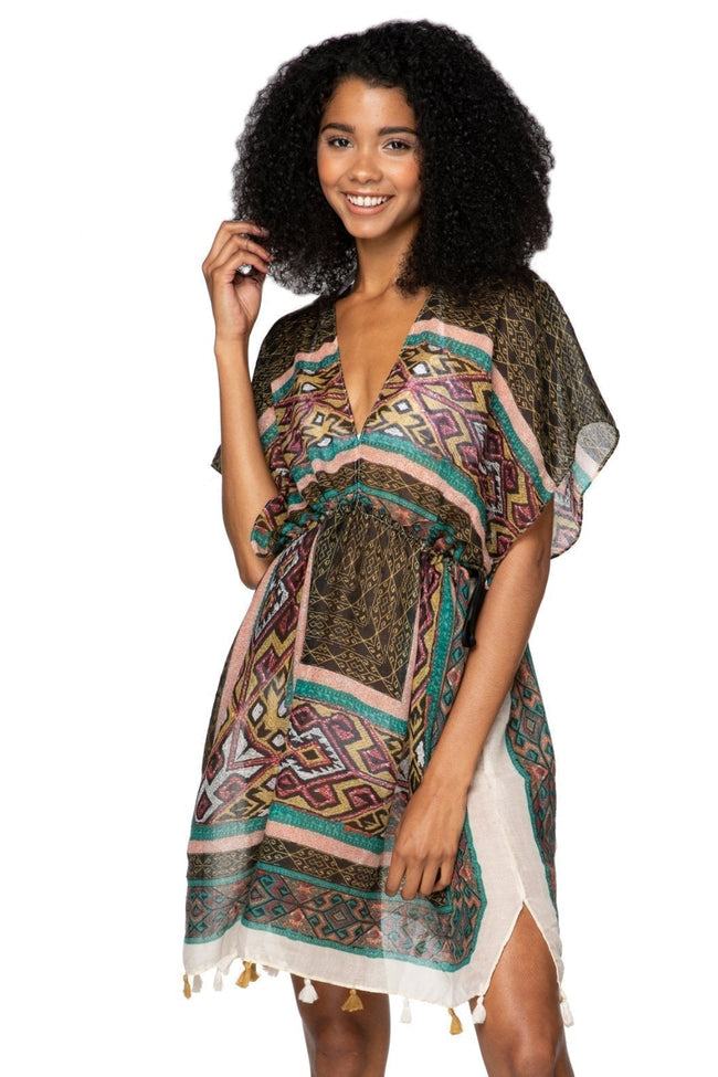 Pool to Party Kaftan One Size / Multi / 100% Poly Sunland Park Isle Dress