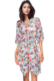 Pool to Party Kaftan One Size / Multi / 100% Poly Tropical Oasis Print | Bell Kaftan Dress