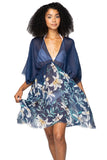 Pool to Party Kaftan One Size / Navy / 100% Poly Lovely Lily Isle Dress
