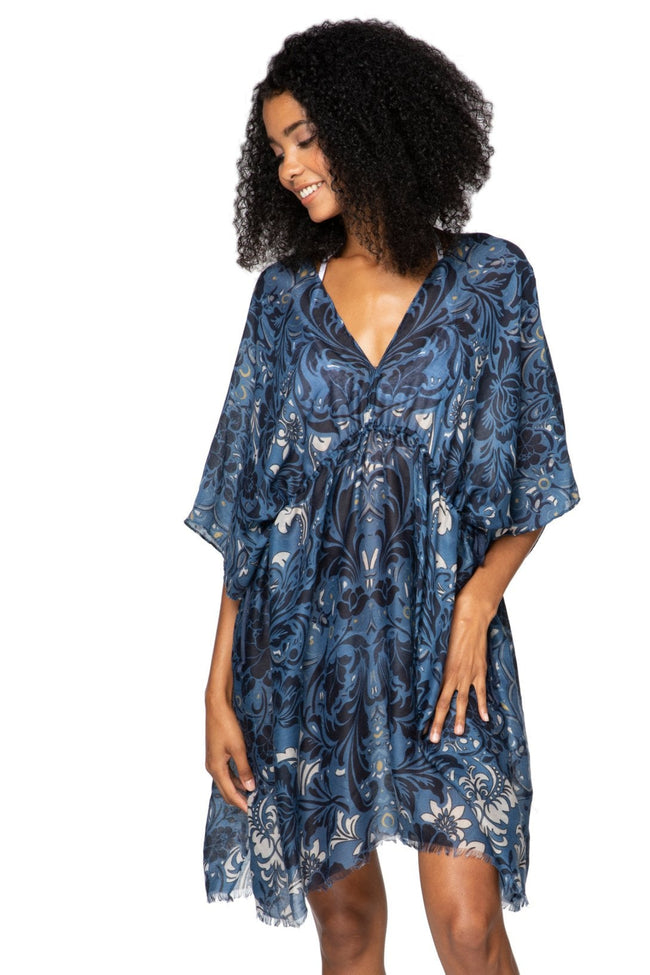 Pool to Party Kaftan One Size / Navy / 100% Poly Nightfall Isle Dress