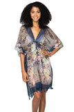 Pool to Party Kaftan One Size / Navy / 100% Poly Rio Blooms Isle Dress