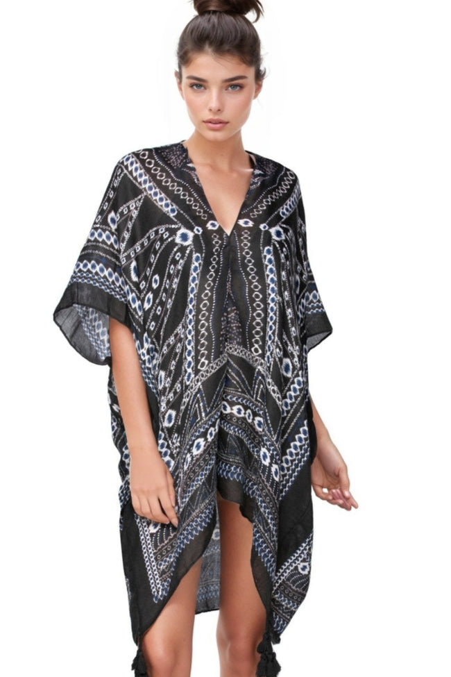 Pool to Party Kaftan One Size / Night Moon Song Print Kaftan | Night