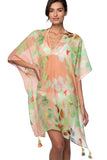 Pool to Party Kaftan One Size / Peach Sweet Pea V-Neck Dress in Peach