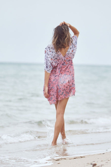 Maxi Tassel Sundress Coverup in Marisa Patches Print