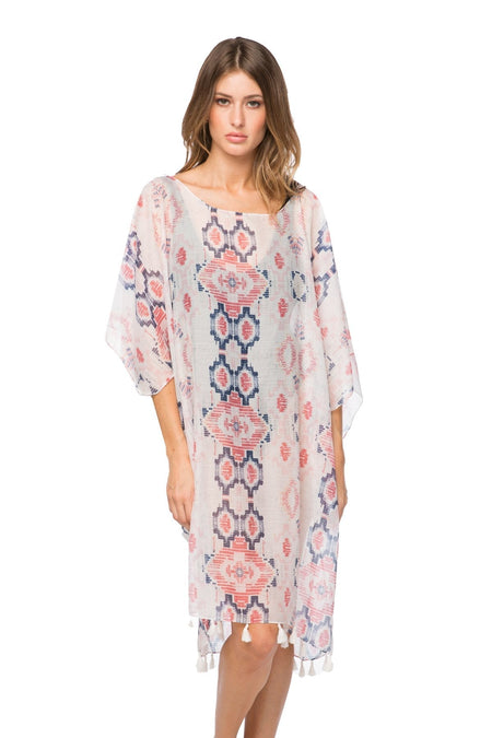 Maxi Tassel Sundress Coverup in Marisa Patches Print