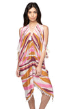 Pool to Party Kaftan One Size / Pink / 50% Modal/50% Viscose Open Shoulder Dress in Crazy on You