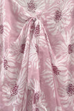 Pool to Party Kaftan One Size / Pink V-Neck Coverup Dress in Weekend in Paris Pink Print