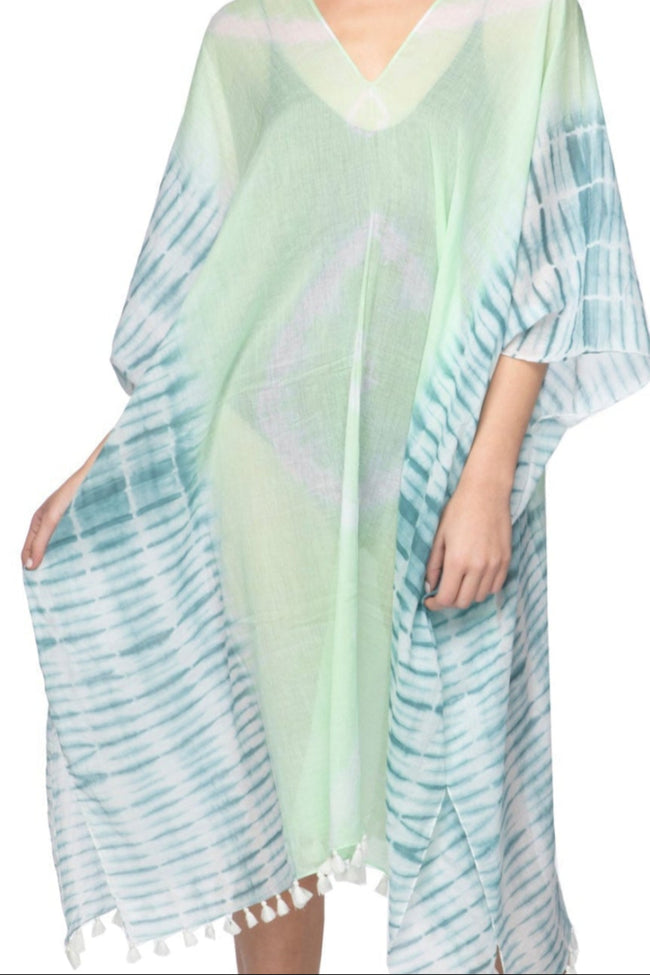 Pool to Party Kaftan One Size / Sea Siren Song V-Neck Coverup Sundress