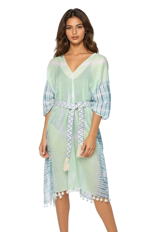 Pool to Party Kaftan One Size / Sea Siren Song V-Neck Coverup Sundress