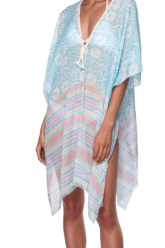 Pool to Party Kaftan One Size / Sky Summer Getaway Print Kaftan | Sky