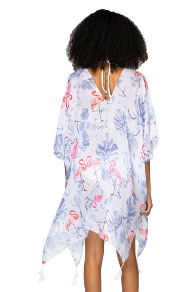 Pool to Party Kaftan One Size / White Palm Springs V-Neck Dress in White