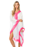Pool to Party Kaftan Rasberry Candied Tips Dip Dye | Maxi Kaftan Coverup Sundress