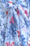 Pool to Party Kaftan Sundress One Size / White Palm Springs White Print V-Neck Sheer Coverup Kaftan Dress