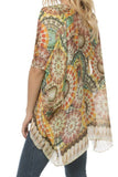Pool to Party kimono Electric Bloom Print Coverup Kimono Wrap
