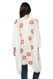 Pool to Party Kimono Floral Vines Embroidered Kimono Coverup
