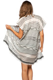 Pool to Party Kimono Ivory / One Size Land Dweller print Kimono Wrap in Ivory