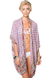 Pool to Party Kimono Lilac / One Size Embroidered Fiesta Kimono Wrap
