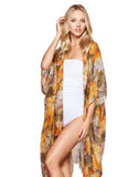 Pool to Party Kimono One Size / Beige / 50% Modal/50% Viscose Beautiful Day Print Coverup Kimono Wrap