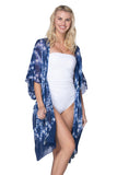 Pool to Party Kimono One Size / Blue / 100% Cotton Out at Sea Open Kaftan