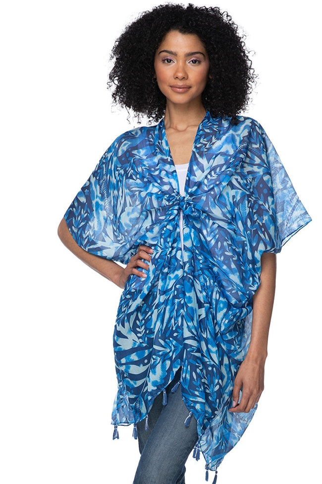 Pool to Party Kimono One Size / Blue / 100% soft Polyester Island Vibes Kimono Wrap